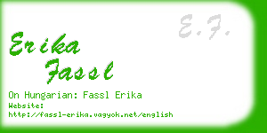 erika fassl business card